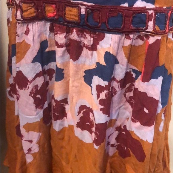 Free People Boho orange Sweet Lucy flowy dress NEW - Picture 4 of 7